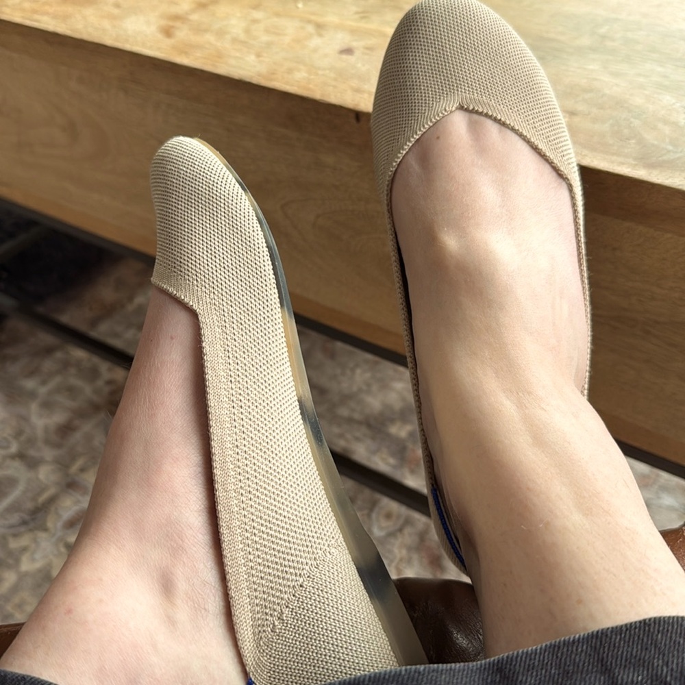 Rothys Flats 10 Flax Shoes VGUC